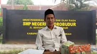 Muhammad Ali Imron, yang kini sudah menjadi P3K, di SMPN 1 Borobudur. (Foto, Hermanto Asrori)