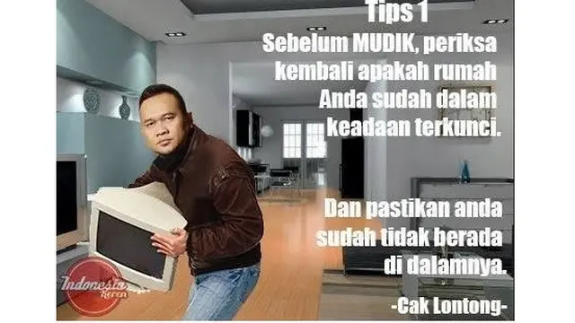tips mudik ala cak lontong