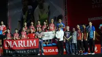 PB Djarum Kudus meraih gelar juara Djarum Superliga Badminton 2019. (Huyogo Simbolon)