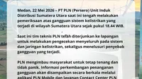 Listrik Alami Gangguan Massal, Tim Teknis PLN UID Sumut Gerak Cepat Telusuri