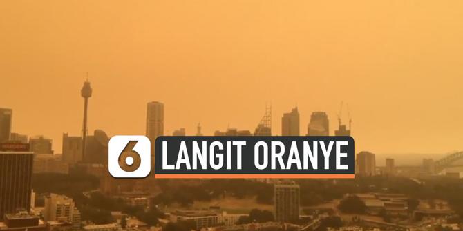 VIDEO: Pemandangan Langka, Langit Sydney Berwarna Oranye