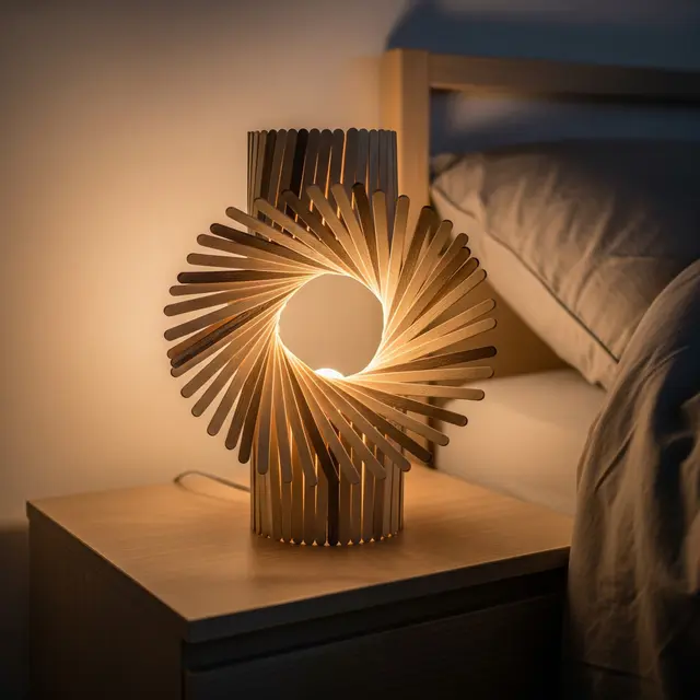 Lampu Tidur dari Stik Es Krim (AI Generated)
