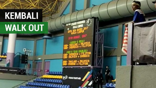 Berita video tim sepak takraw putri Indonesia kembali melakukan aksi walk out (WO) pada SEA Games 2017, Senin (21/8/2017).