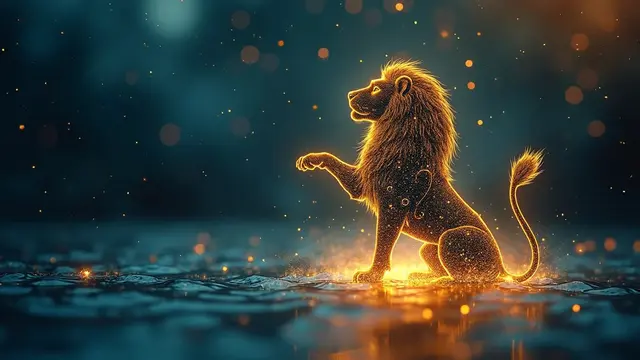 logo zodiak leo (sumber: AI generated)
