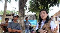 Anggota DPR RI dari Fraksi Partai Gerindra Rahayu Saraswati mengunjungi warga terdampak gempa Lombok, NTB. (Istimewa)
