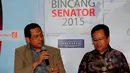 Kepala Bagian Penerangan Umum Mabes Polri Kombes Pol Rikwanto (kiri) dan anggota DPD RI Iqbal Parewangi saat menjadi pembicara acara Bincang Senator 'ISIS dan Upaya Deradikalisme' bersama Liputan6.com, Jakarta, Minggu (22/3). (Liputan6.com/Yoppy Renato)