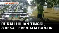 Curah hujan tinggi yang mengguyur Kabupaten Gresik, Jawa Timur, kembali menyebabkan banjir. Terdapat tiga desa di dua kecamatan terendam banjir selama 2 hari terakhir.