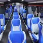 Penampakan interior Bio Smart and Safe Bus. Sebuah perusahaan bus asal Jawa Tengah, Laksana, baru saja meluncurkan bus yang diklaim anticorona. (Solopos/ Imam)