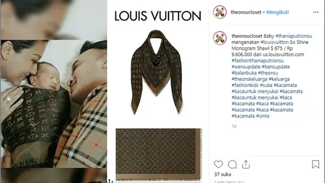 Meski Baru Lahir, Putri Ruben Onsu Ini Sudah Kenakan Barang-Barang Branded