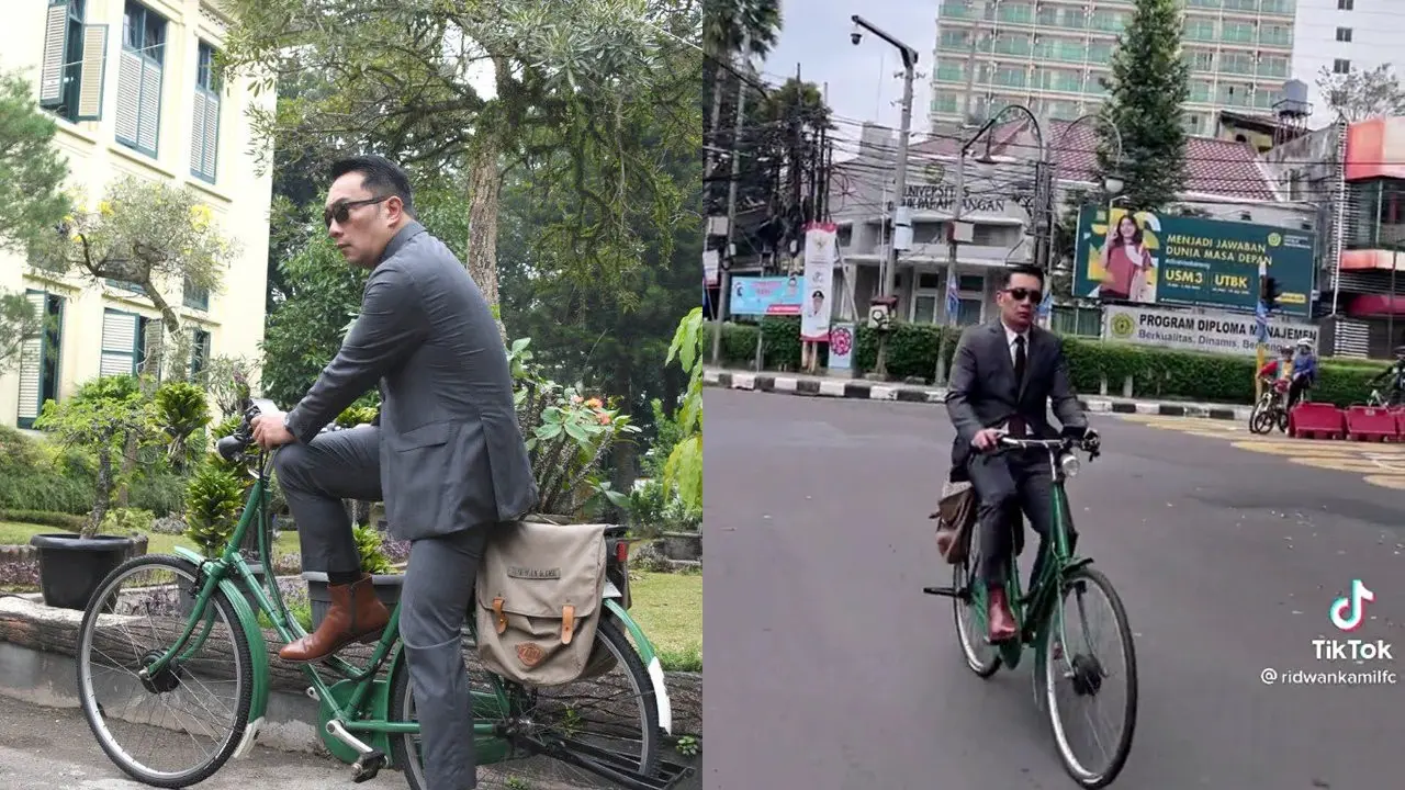 Ridwan Kamil Dinas Pakai Sepeda
