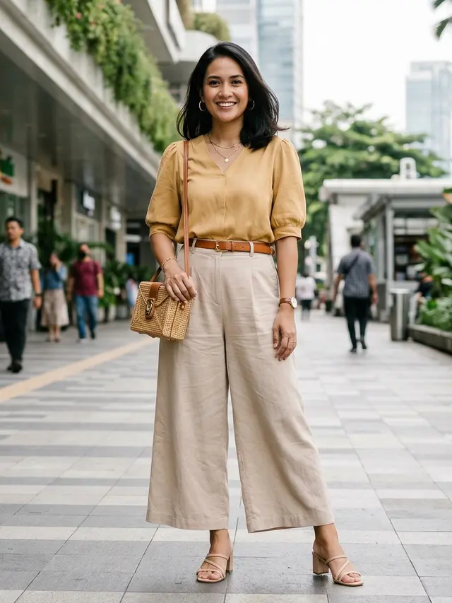 Model Celana Panjang Wanita Bahan Kain (Foto: Gemini AI)