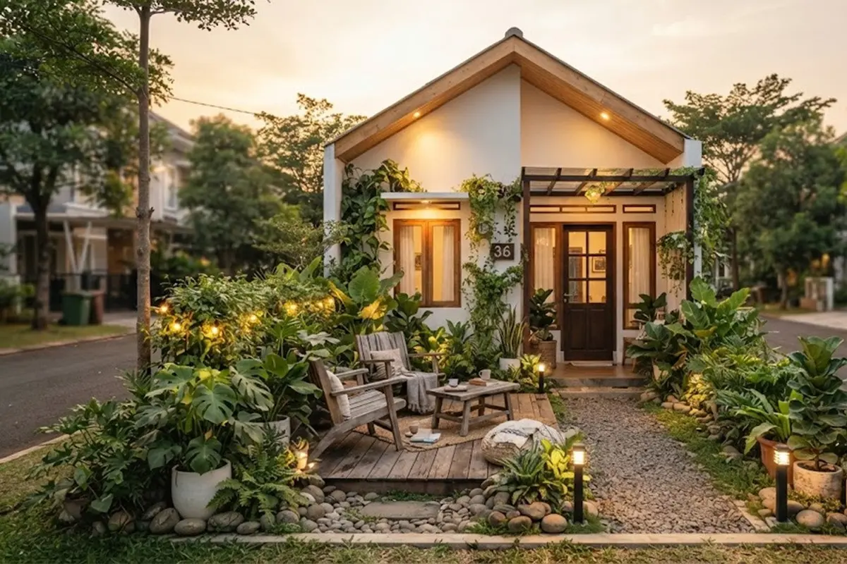 Desain Taman Kecil untuk Slow Living di Rumah Type 36