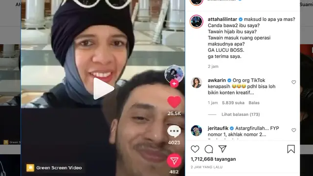 Unggahan Atta Halilintar. (Foto: Instagram @attahalilintar)