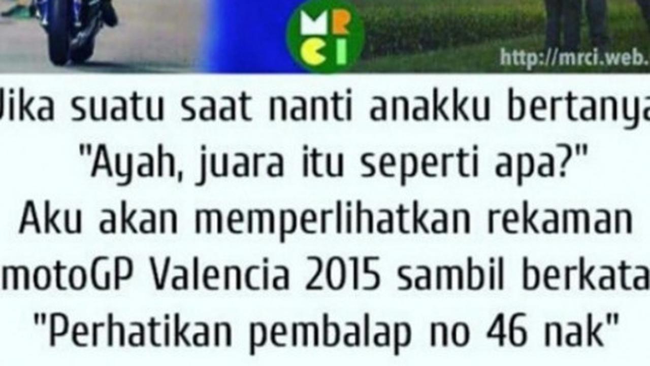 Deretan meme dukungan ke Valentino Rossi selepas GP Valencia 2015