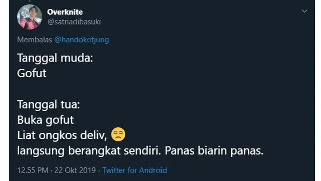5 Beda Pesan Makanan Saat Tanggal Muda dan Tua ala Netizen Ini Benar Adanya