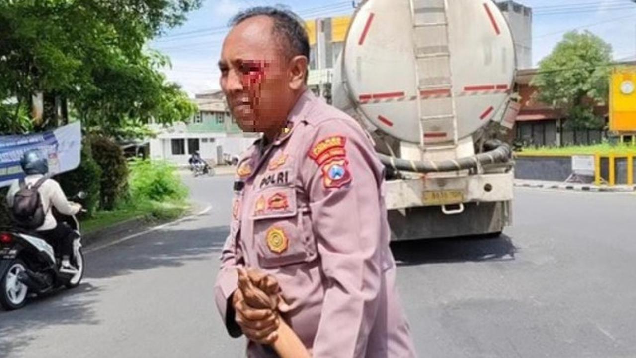 Ipda Purnomo Polisi Baik Dipukul hingga Berdarah-Darah di Tengah Jalan