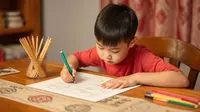 Cara Kenali Karakter Anak Lewat Tulisan Tangan, Orangtua Perlu Catat! Foto dibuat oleh AI.