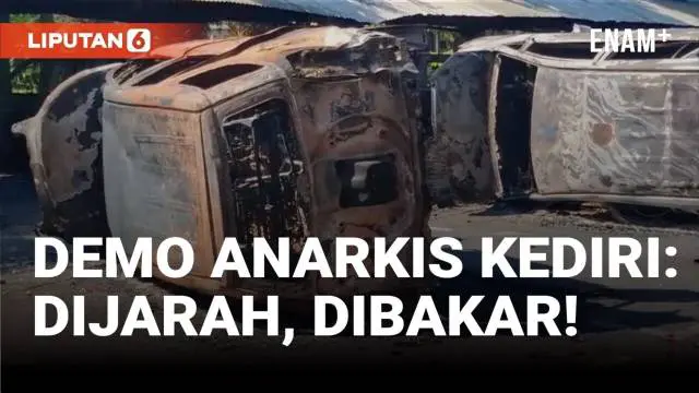 VIDEO: Demo Anarkis Kediri, Mobil Dibakar dan Penjarahan di Museum