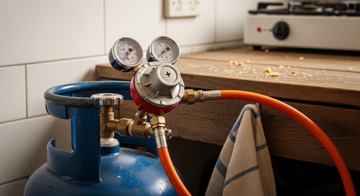 cara memperbaiki regulator gas yang mampet (AI Generated)