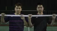 Kevin Sanjaya Sukamuljo/Marcus Fernaldi Gideon menilai ganda Denmark berpotensi menghadirkan kejutan di Indonesia Open 2017. (Bola.com/Vitalis Yogi Trisna)