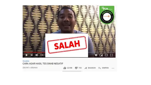 Cek Fakta Video swab pcr covid-19