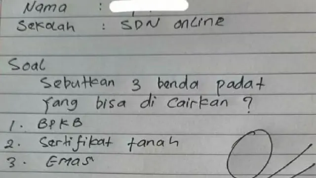 deretan jawaban kocak siswa