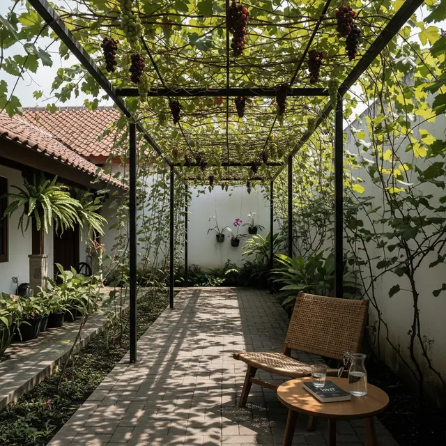 9 Desain Terowongan Tanaman Rambat di Halaman Rumah untuk Spot Foto, Ciptakan Hasil Estetik