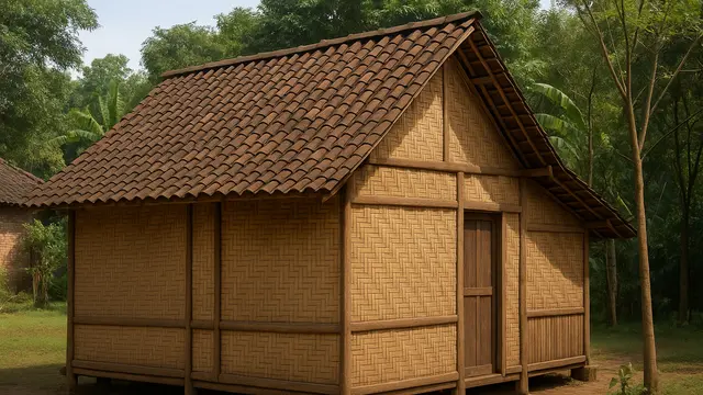 Rumah Anyaman Bambu Khas Jawa