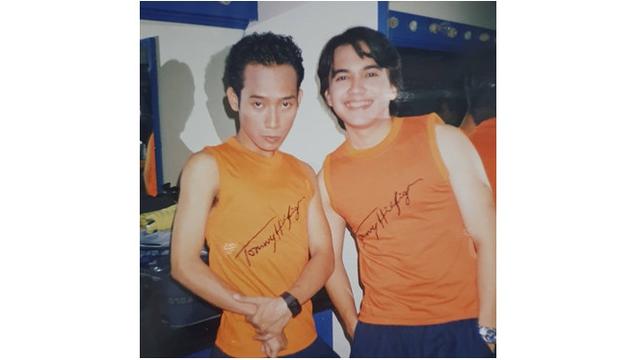 Potret lawas Denny Cagur dan Sahrul Gunawan, diketahui foto ini diambil 18 tahun yang lalu.