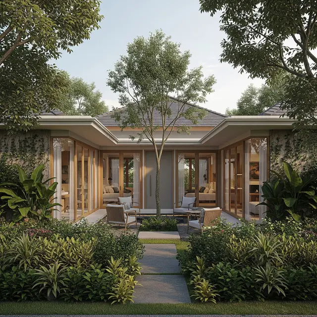 Desain Rumah Kecil agar Tidak Terlihat dari Luar Tanpa Pagar Tinggi