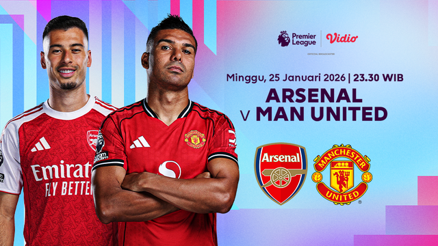 Saksikan Arsenal vs Man United eksklusif di Vidio. (dok. vidio.com)