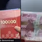 Uang rupiah khusus (Sumber: TikTok/japrifajri)