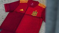 Jersey Timnas Spanyol untuk Piala Eropa 2020. (Twitter/Selececcion Espanola de Futbol_