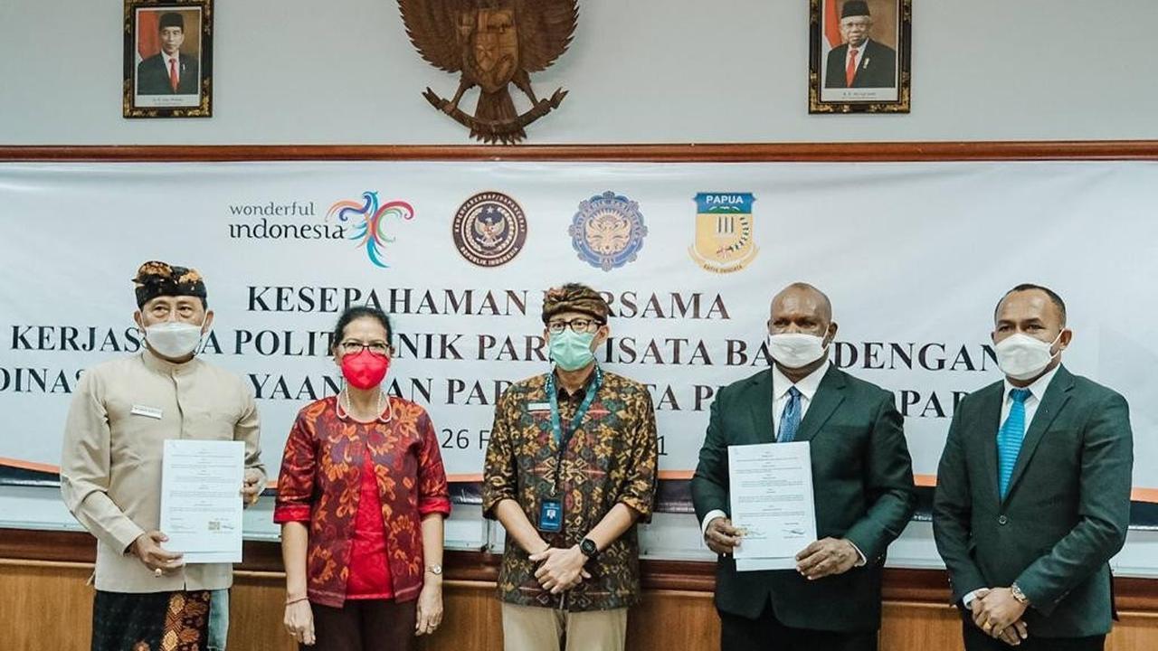 Kemenparekraf lewat Politeknik Pariwisata (Poltekpar) Bali bersama Pemerintah Provinsi Papua bekerjasama membangun Poltekpar di Papua