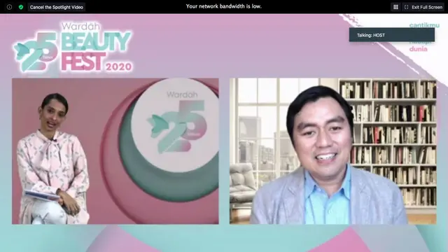 Konferensi Pers Virtual Wardah Beauty Fest 2020.