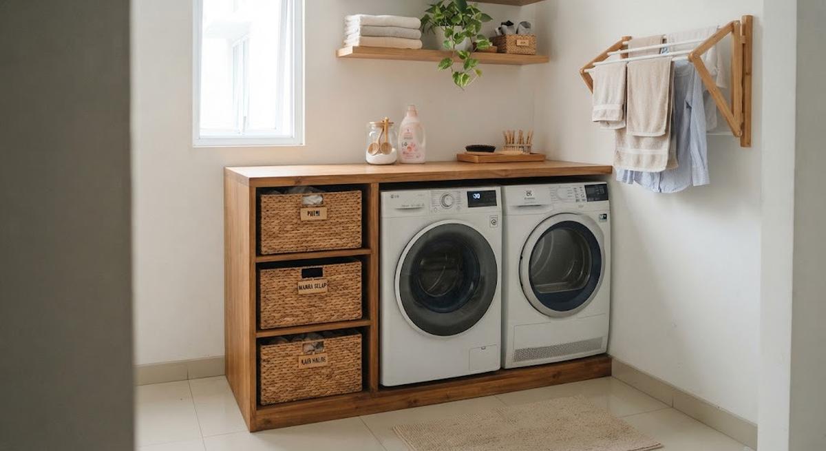 Ide Membuat Sudut Laundry Kecil Tetap Rapi dan Mudah Digunakan