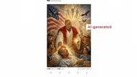 Donald Trump Unggah lalu Hapus Gambar AI Dirinya Bergaya Yesus