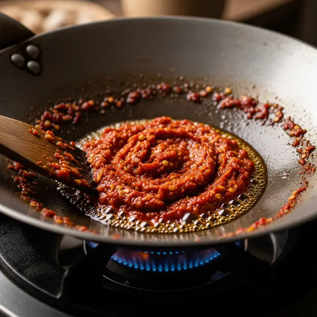 Menggoreng sambal geprek (Image by Gemini AI)