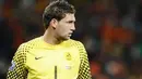 Ekspresi kiper Belanda Maarten Stekelenburg di laga final PD 2010 melawan Spanyol di Soccer City Stadium, Johannesburg, 11 Juli 2010. AFP PHOTO / JEWEL SAMAD 