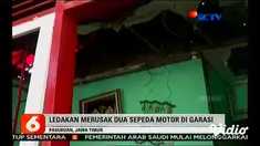 Rumah Saeri di Dusun Ngepoh, Desa Pasrepan, Kecamatan Pasrepan, Kabupaten Pasuruan, Jawa Timur, terbakar. Rumah tersebut digunakan untuk pembuatan mercon atau petasan.
