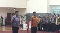 Proses pelantikan Brigjen Firli berlangsung di Gedung KPK Kuningan Jakarta Selatan. (Liputan6.com/Lizsa Egeham)