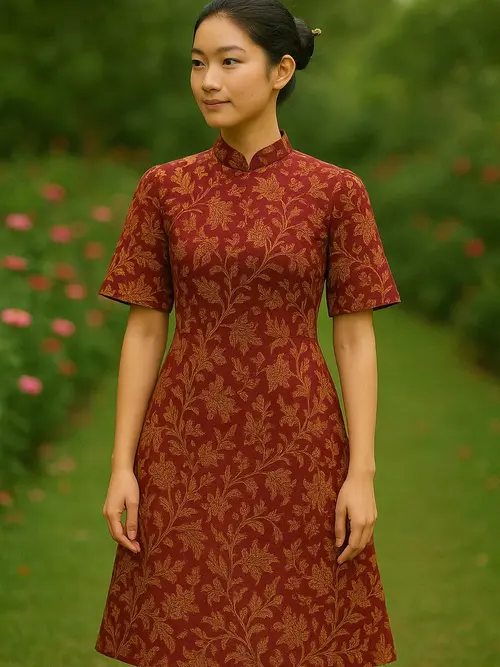model dress batik simple dan elegan 11 Model Dress Batik A Line Terbaru 2025, Tampil Elegan di Setiap Momen