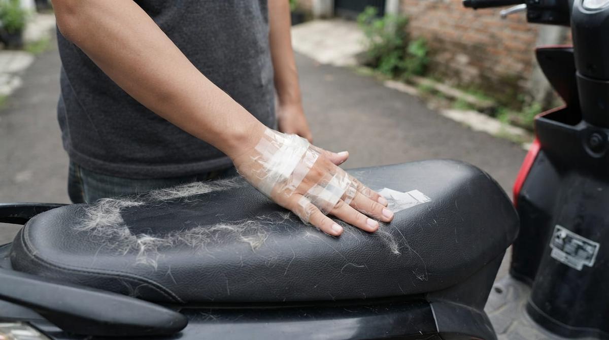 Cara Menghilangkan Bulu Kucing yang Menempel di Jok Motor
