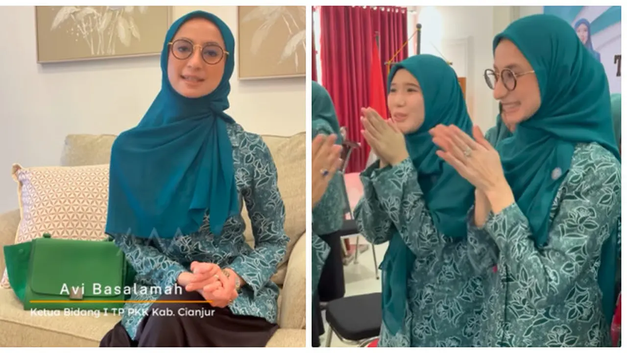 6 Potret Avi Basalamah Istri Ramzi Jadi Ibu PKK, Jabat Ketua Bidang 1 TP PKK Kabupaten Cianjur