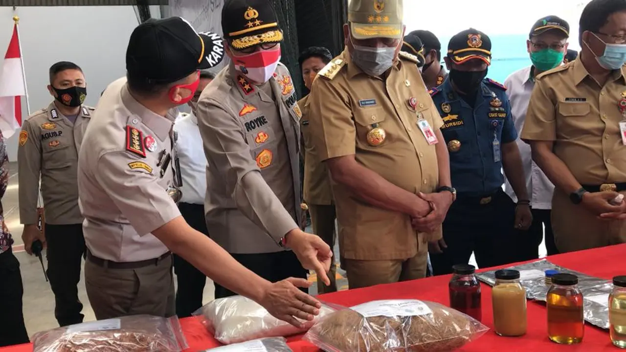 Pelepasan komoditi ekspor ini dilakukan Gubernur Sulut Olly Dondokambey di Pelabuhan Samudera Bitung, Sulut, Selasa (25/8/2020).