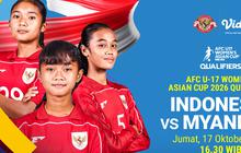 Nonton Timnas Indonesia Putri U-17 vs Myanmar: Kualifikasi Piala Asia 2026 Eksklusif di Vidio