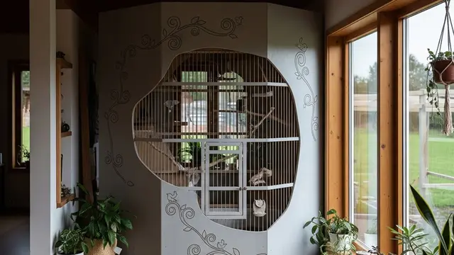 Desain Rumah Minimalis dengan Kandang Burung Indoor