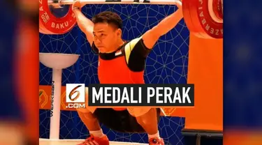 Eko Yuli Irawan mempersembahkan dua medali perak di Kejuaraan Dunia Angkat Besi di Pattaya, Thailand, Kamis (19/9/2019). Dua perak itu diraih Eko di kelas 61kg untuk nomor snatch dan clean and jerk.