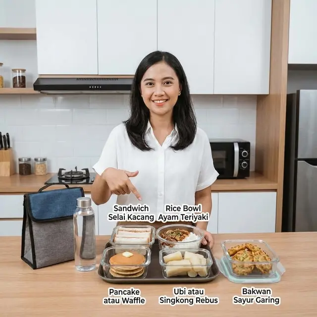 Bekal kantor karbohidrat praktis (Gemini AI)