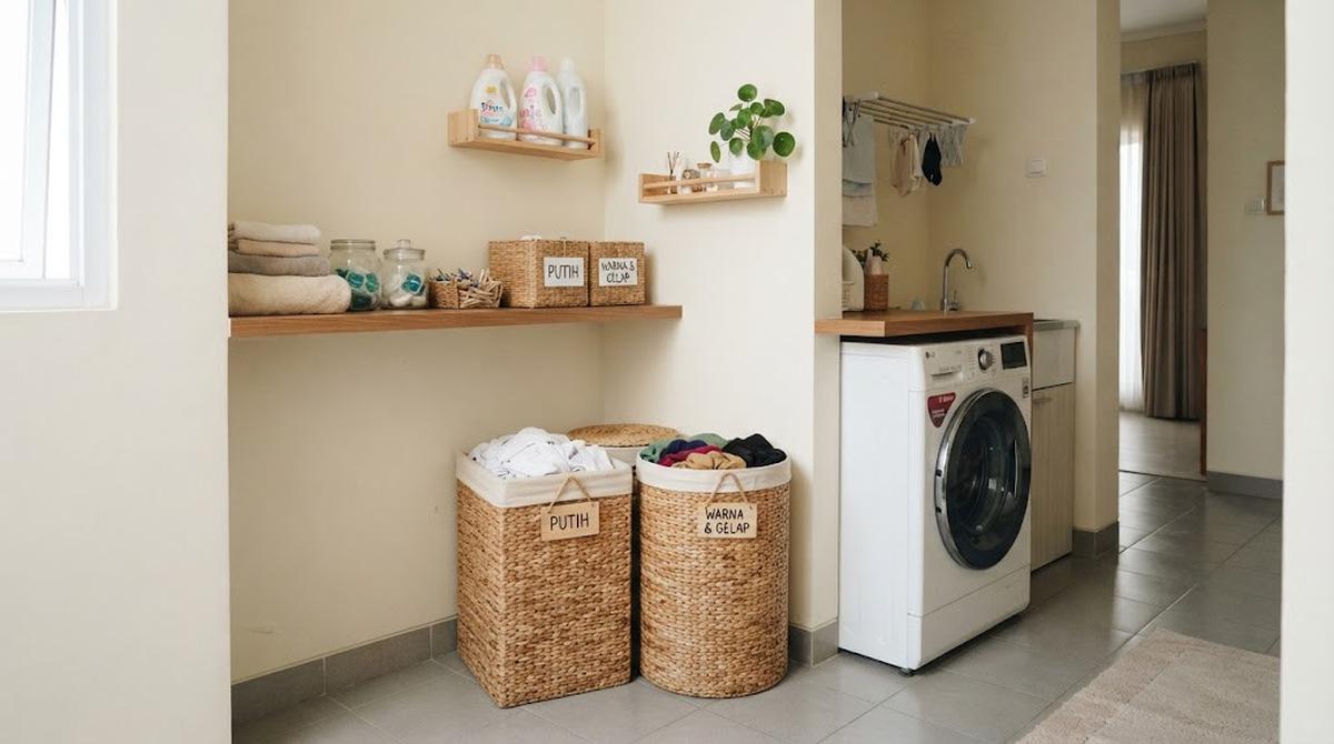 Ide Membuat Sudut Laundry Kecil Tetap Rapi dan Mudah Digunakan